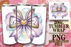 Radiant Thoughts 20oz tumbler wrap, Easter Bow Product Image 1