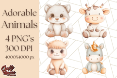 Cute Stuffed Animal Clipart for Nursery Decor Png Product Image 1