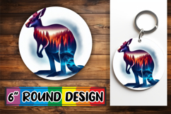 Cheerful Circle Keychains Design, Animals Art Product Image 1