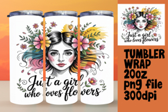 RADIANT 20oz Tumbler Wrap for Personal Use , Just A Girl Product Image 1