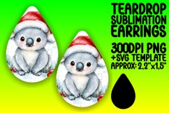 Sophisticated Teardrop Earrings Sublimation Art , Christmas Product Image 1