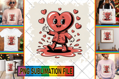 Unique Tote Bag Designs PNG, Valenines Heart Product Image 1