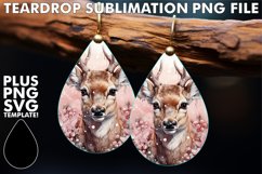 Playful Teardrop Earrings Gift PNG, Christmas Product Image 1