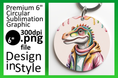 Lovely Round Design for Car Coasters , Cute Dino Product Image 1