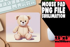 CHEERFUL DESK MAT FUN SUBLIMATION, Cute Bear Product Image 1