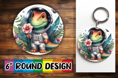 Luminous Round Ornaments Sublimation, Dino Product Image 1