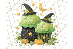 Kawaii Halloween Clipart Cute Kids and Candy Elements Png Product Image 5