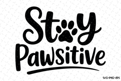 Stay Pawsitive Svg | Svg Cut Files | Digital Download Product Image 1