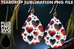 Joyful Teardrop Earrings Gift PNG, Heart Product Image 1