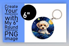 Dog Painting Round Design Artistic Sublimation Product Image 1