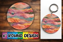 Coastal Blossoms: Round Keychain &amp; Coasters Product Image 1