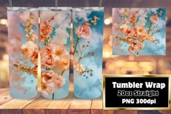 Sublimation Design 20oz Floral Teardrop Earrings PNG Product Image 1