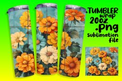 Floral Bloom Bash 20oz Tumbler Wraps - Sublime Designs Product Image 1
