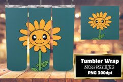 Vibrant Summer Petals: Retro Floral Sublimation Product Image 1