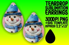 Whimsical Teardrop Design for DIY , Snowman Product Image 1
