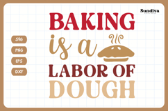 Funny Baking Saying SVG For Baker | Labor Of Dough Product Image 3