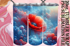 Uplifting Gift 20oz tumbler wrap, 3D Flower Product Image 1
