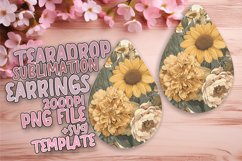 Antique Flower Pattern Earring Assortment PNG Product Image 1