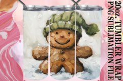 Holiday Gingerbread Man Tumbler Wrap Design for 20oz Product Image 1