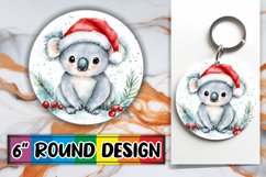 Stylish Round Design Keychain Template , Holiday Animals Product Image 1
