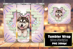 VIBRANT 20oz Tumbler Wrap for Sublimation , Cute Dog Product Image 1