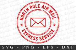 North Pole Air Mail Svg | Christmas svg Product Image 1