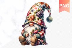 Floral Gnome Sublimation - Clipart PNG Bundle Product Image 11