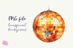 Retro Disco Ball PNG Groovy Disco Christmas Clipart Product Image 5