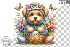 Easter Dog Sublimation - Easter Clipart PNG Design Product Image 1