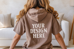 Dark Chocolate Gildan 18500 Hoodie Sweatshirt Mockup, 185 mo Product Image 1