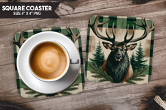 Cute Animals Square Coaster PNG Bundle, Digital Coaster Set Product Image 15
