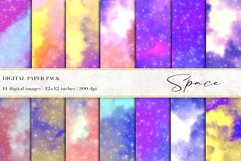Watercolor Space Digital Papers Product Image 1