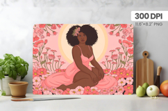 Afro Girl/Woman Melanin braided hair Cutting Board PNG Desig Product Image 1