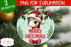 Cute Christmas horse ornament PNG sublimation Product Image 2