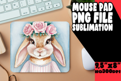 Unique Mouse Mat Sublimation, Cute Bunny Product Image 1