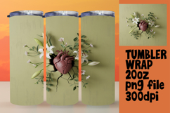 DYNAMIC 20oz Tumbler Template for Gifts , 3D Heart Product Image 1