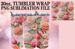 3D Flower Tumbler Wrap Pattern Product Image 1