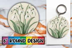 Vibrant Round Design Car Coaster PNG , Beauty Flower Product Image 1