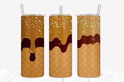 Chocolate Caramel 20oz Skinny Tumbler Sublimation Product Image 1