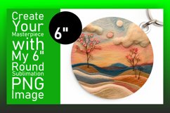 Charming 3D Summer Landscape Round Design Product Image 1