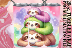 Serene days 20oz tumbler wrap, Cute Animals Product Image 1