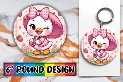 Enchanted Circle Keychain Magic PNG, Cute Goose Product Image 1