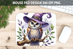 Watercolor Owl Mouse Pad Sublimation - Animal PNG Product Image 1
