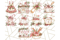 Christmas Cottagecore Kitchen Clipart PNG, Holiday Decor Product Image 5