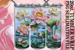 Vibrant 3D Spring Flower Tumbler Wrap - Sublimation Product Image 1