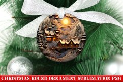 Christmas Quilling Round Ornament PNG | Santa | Sublimation Product Image 1