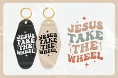Christian Quote Motel Keychain SVG | Jesus Take The Wheel Product Image 3