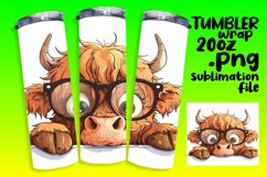 Whimsical Peekaboo Cow Tumbler Wrap - Sublimation Product Image 1