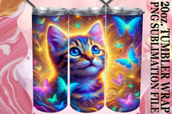 Cheerful Days 20oz tumbler wrap, Cat Product Image 1