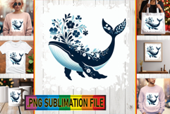 Unique TOTE BAG Magic PNG, Flower Animals Product Image 1